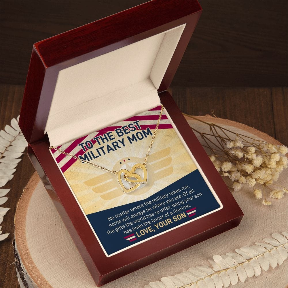 To Military Mom | Interlocking Hearts Necklace