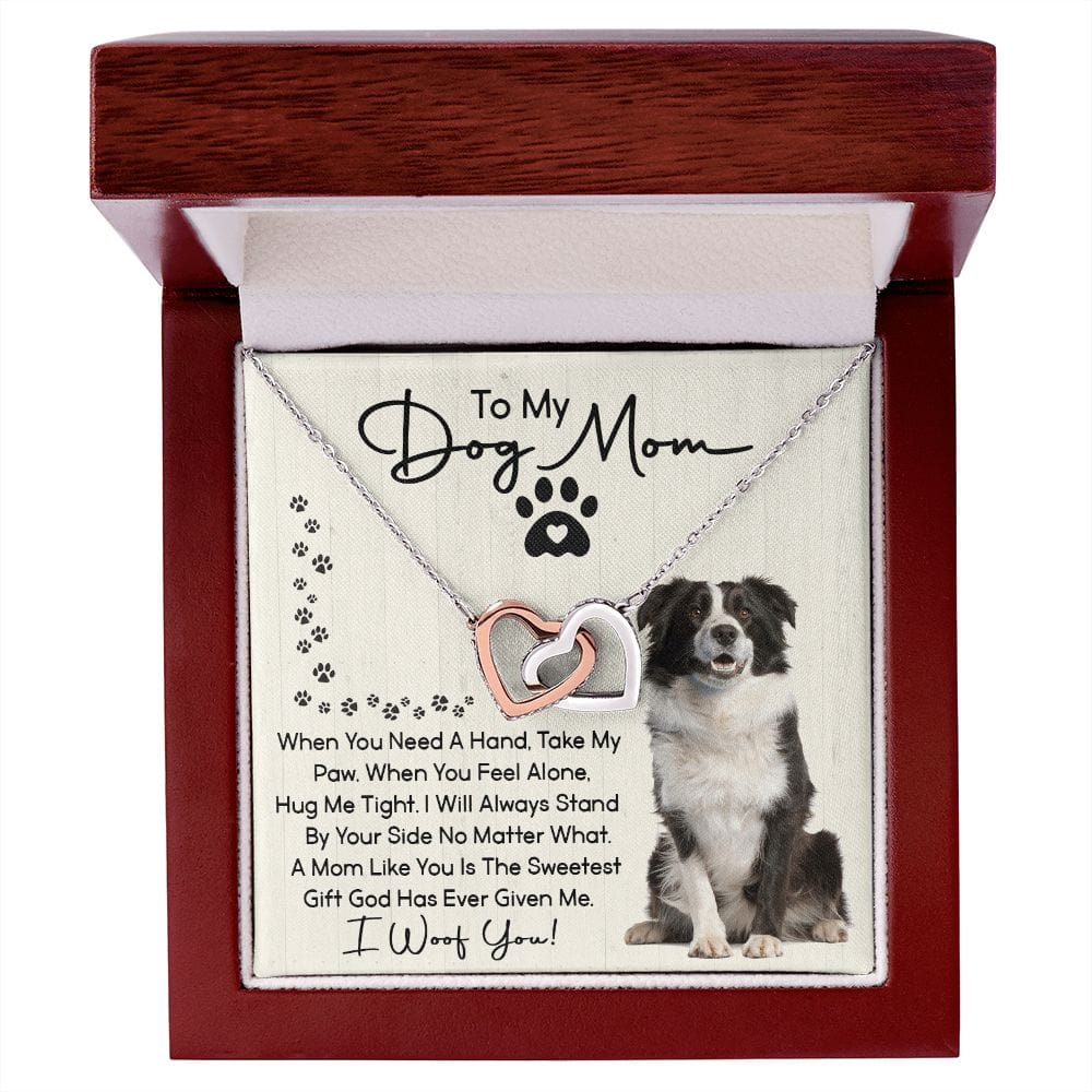 Dog Mom - I Woof You | Interlocking Hearts Necklace