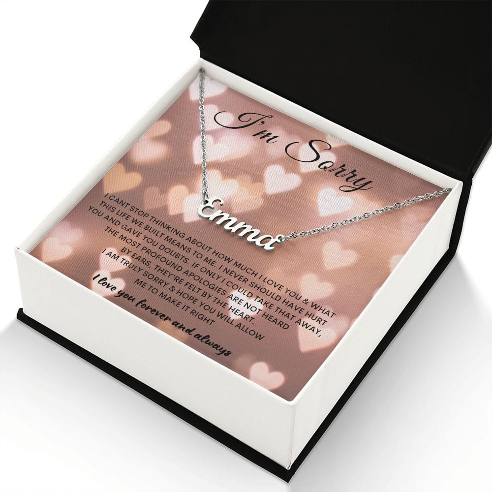 I'm Sorry - Personalize Necklace