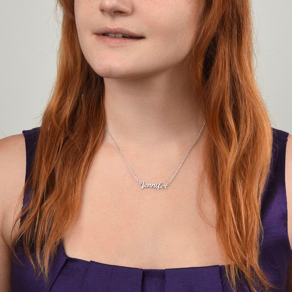 To My Smoking Hot Wife with Personal Name Necklace