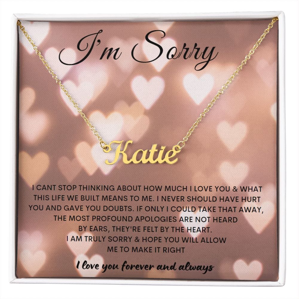 I'm Sorry - Personalize Necklace
