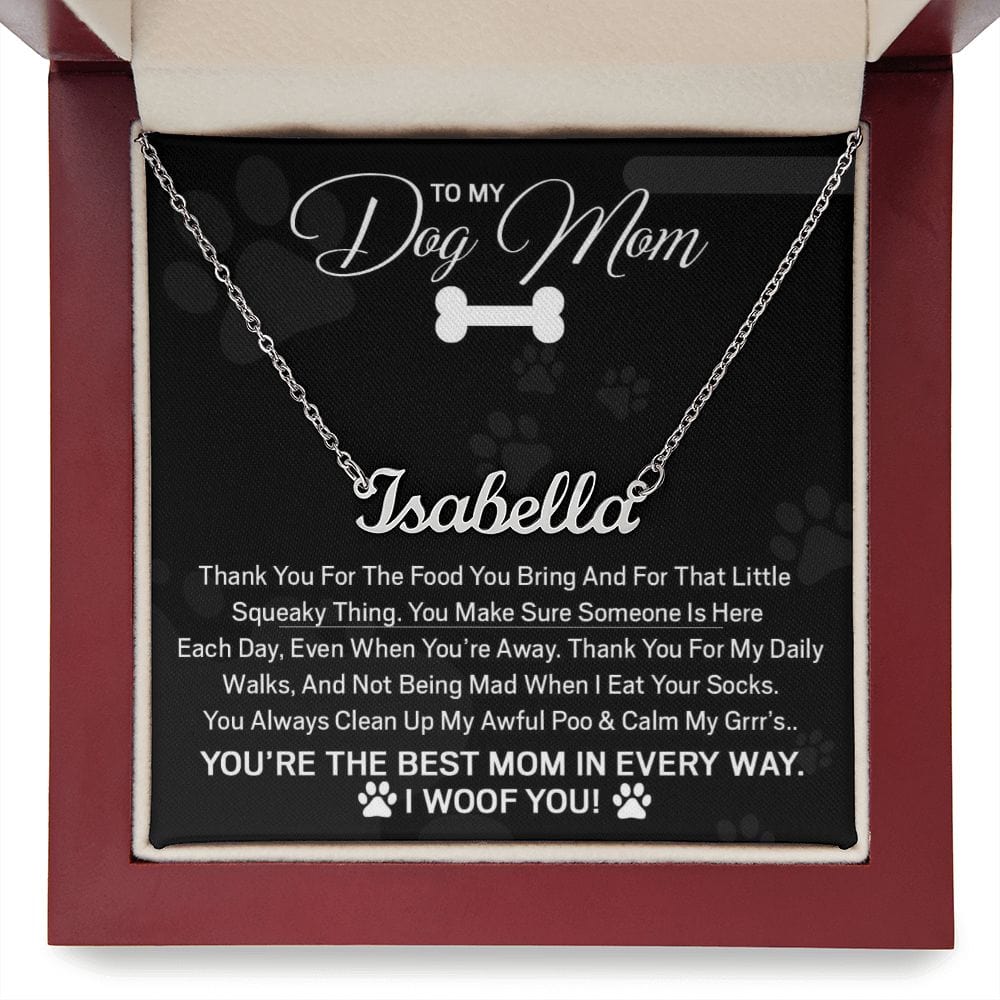Custom Name Necklace - Dog Mom