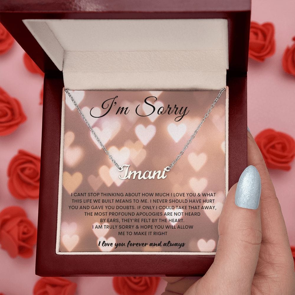 I'm Sorry - Personalize Necklace