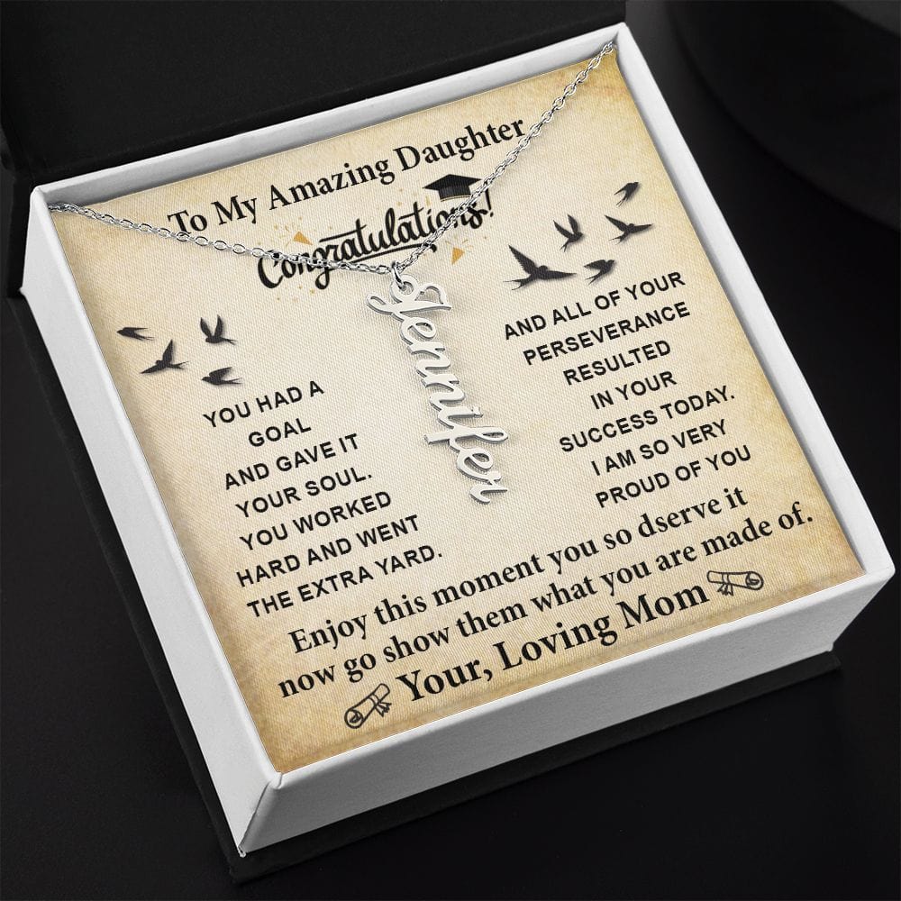 To My Amazing Daughter - Personalize Graduation Necklace