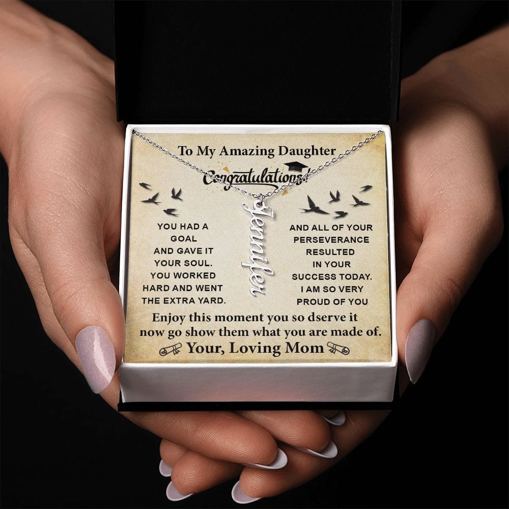 To My Amazing Daughter - Personalize Graduation Necklace