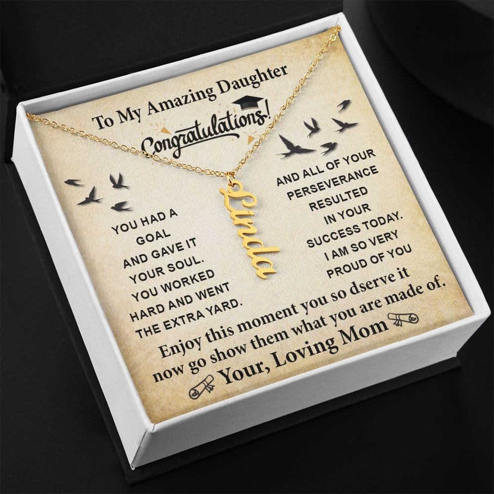 To My Amazing Daughter - Personalize Graduation Necklace