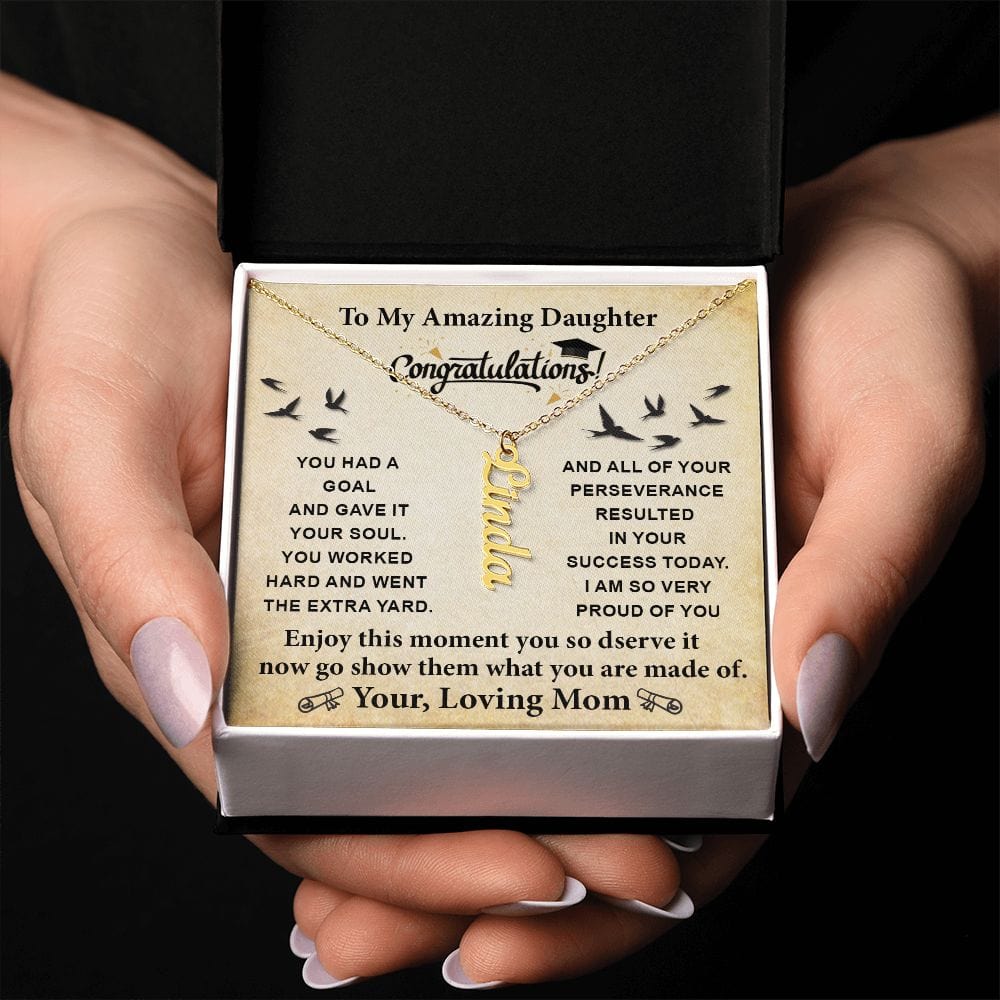 To My Amazing Daughter - Personalize Graduation Necklace