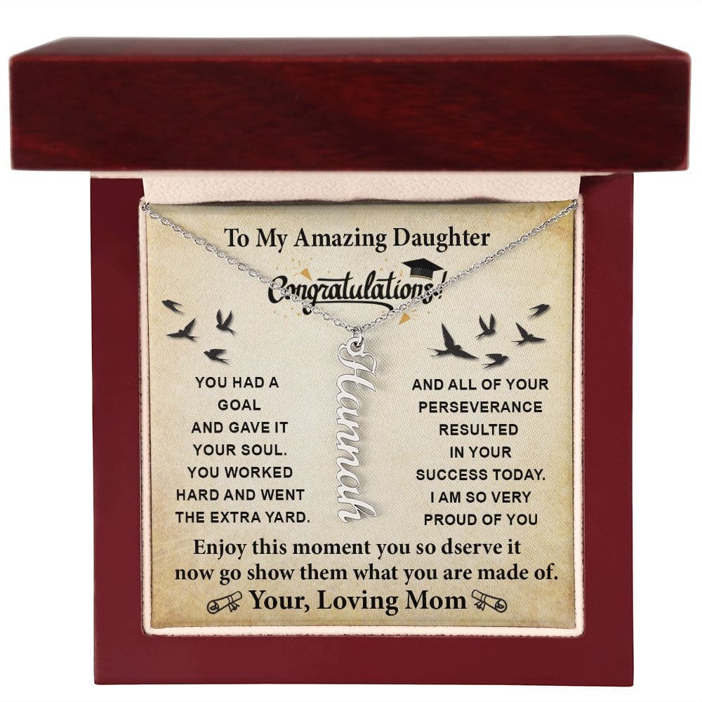 To My Amazing Daughter - Personalize Graduation Necklace
