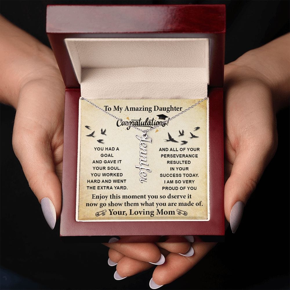 To My Amazing Daughter - Personalize Graduation Necklace