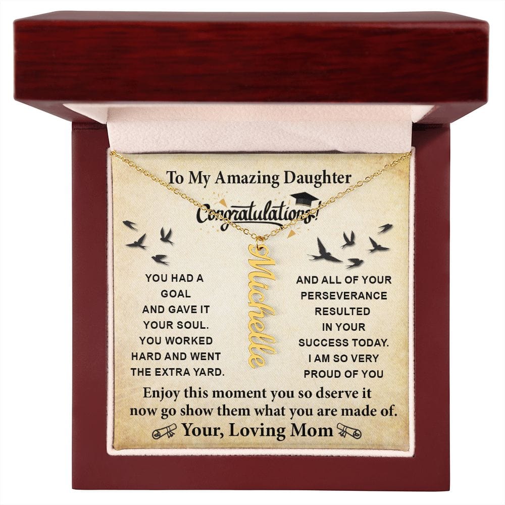 To My Amazing Daughter - Personalize Graduation Necklace