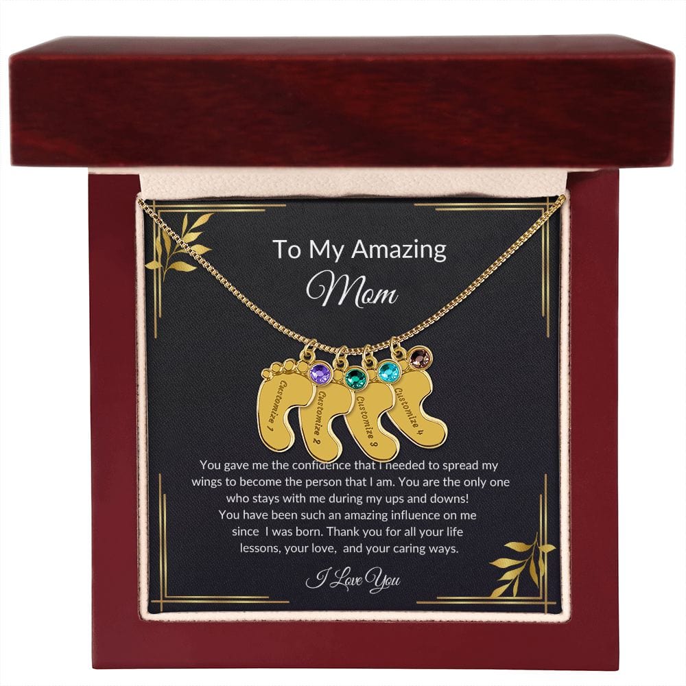 To My Amazing Mom Personalized Baby Feet