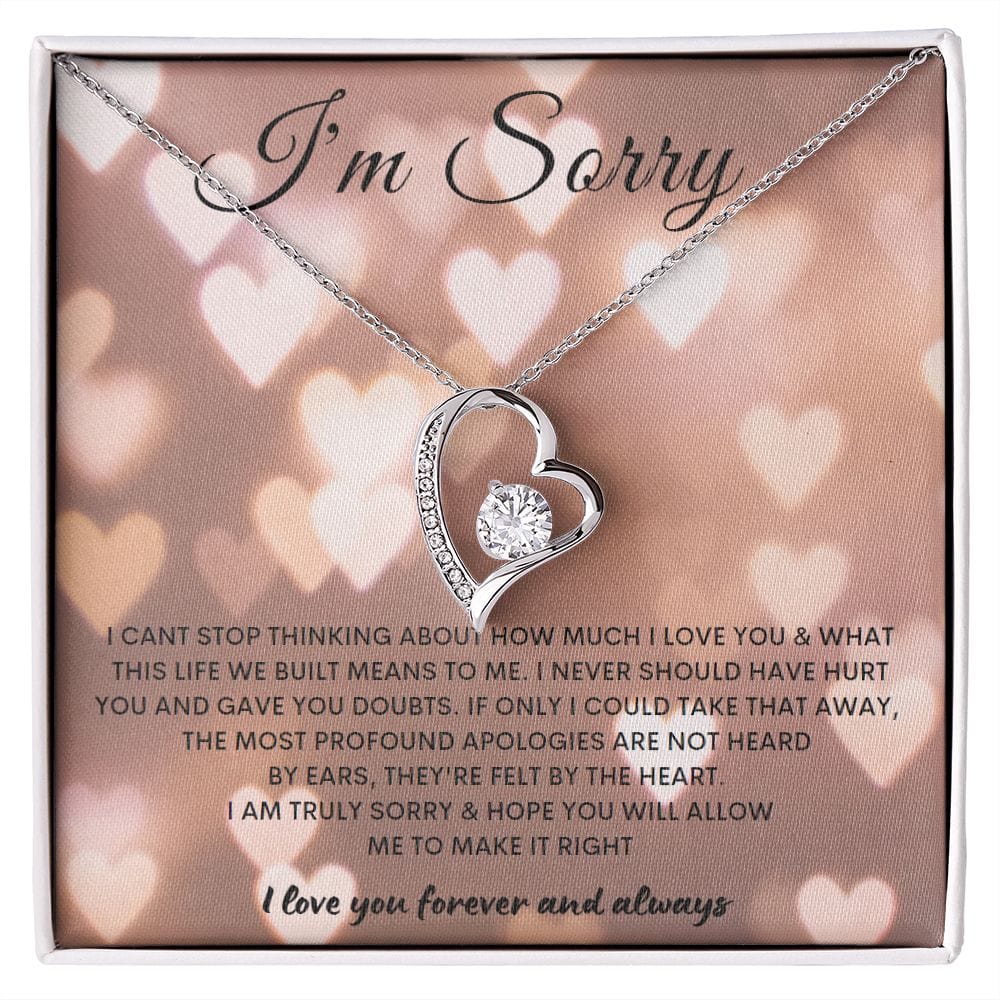 I'm Sorry - Love you Forever Love Necklace