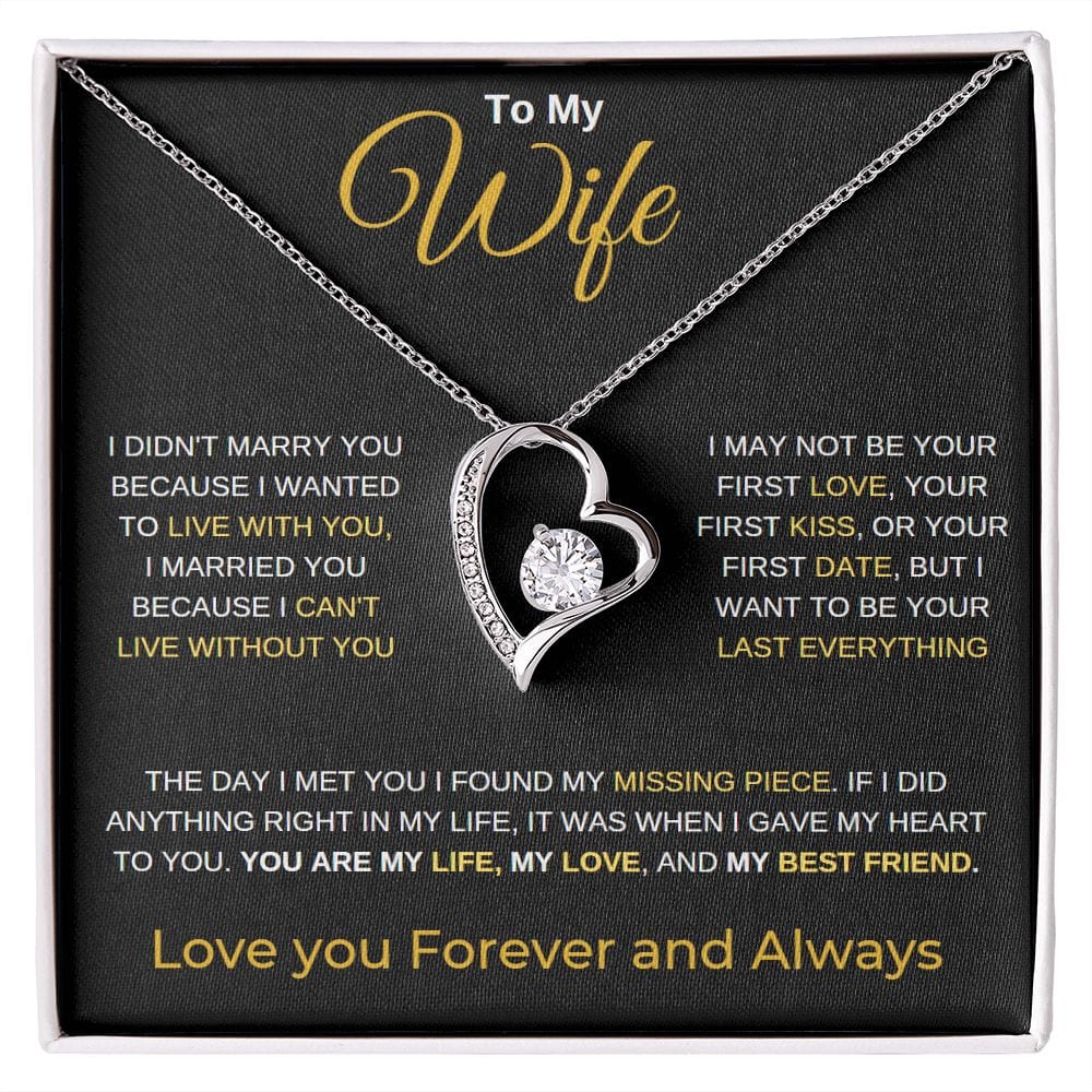 To My Wife - Love You Forever - Forever Love Necklace