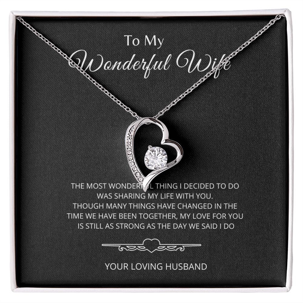 To My Wonderful Wife - Forever Love Necklace