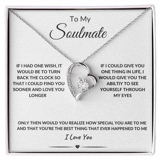 To My Soulmate | Forever Heart Necklance