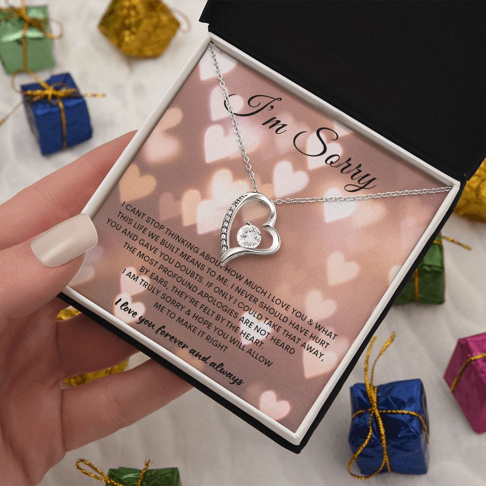 I'm Sorry - Love you Forever Love Necklace