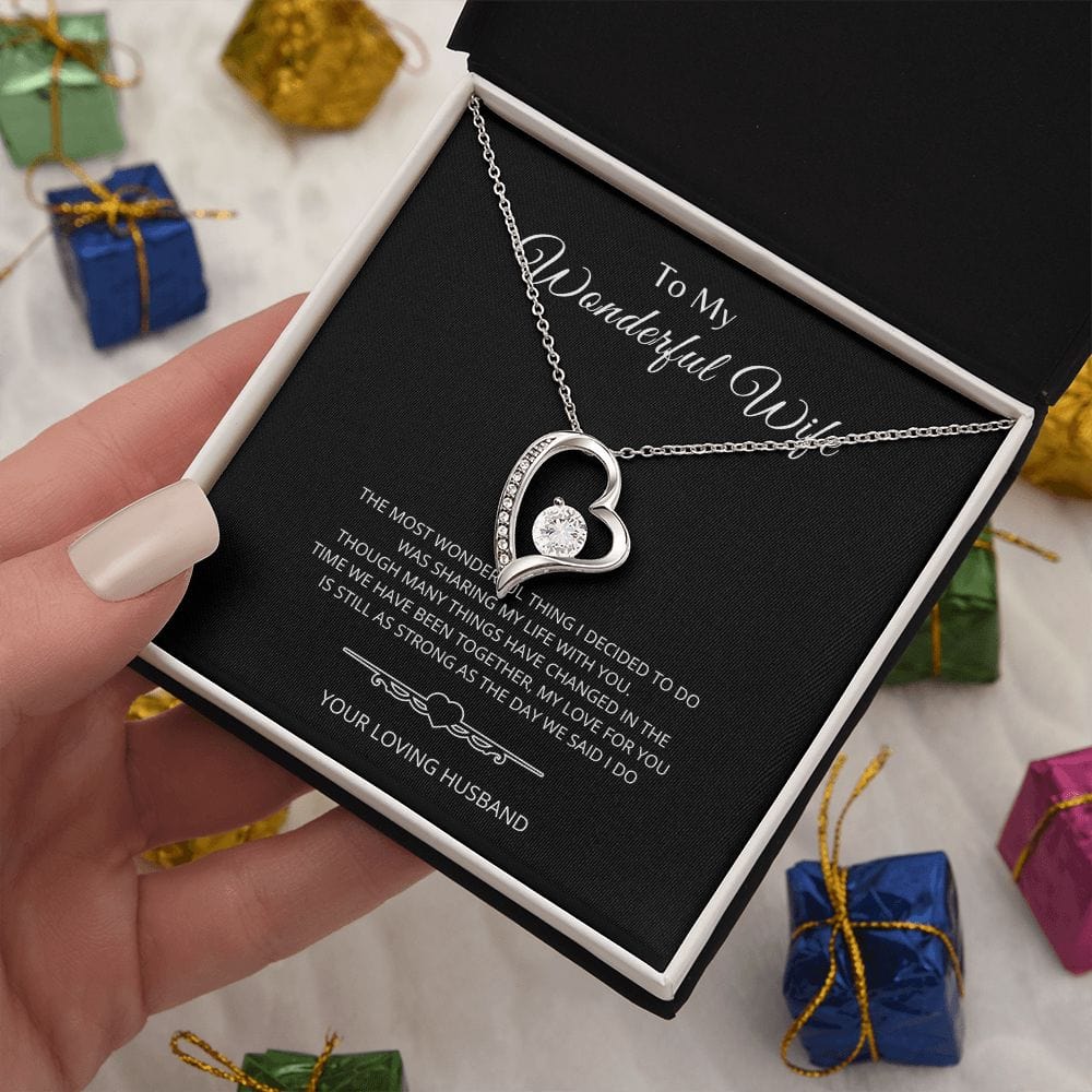 To My Wonderful Wife - Forever Love Necklace