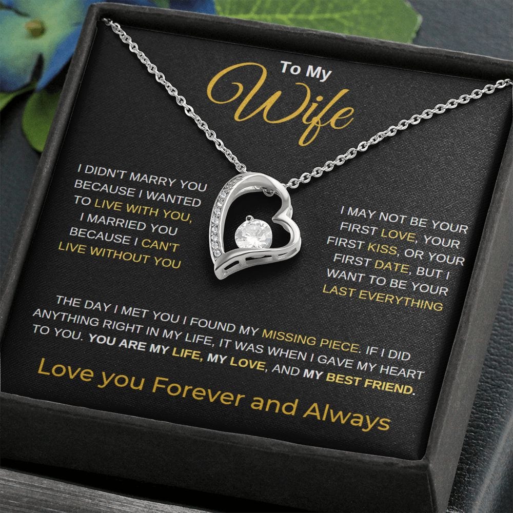 To My Wife - Love You Forever - Forever Love Necklace