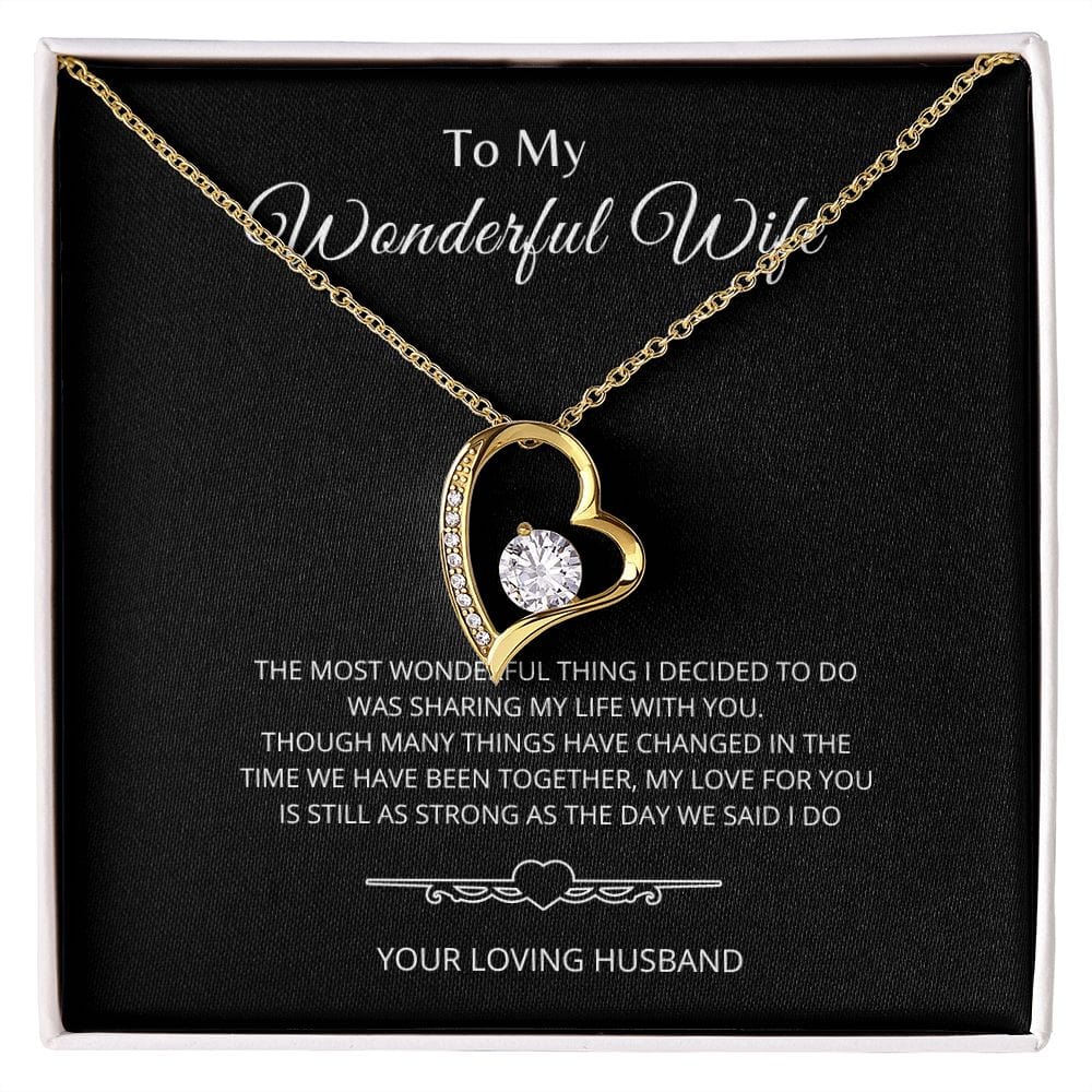 To My Wonderful Wife - Forever Love Necklace