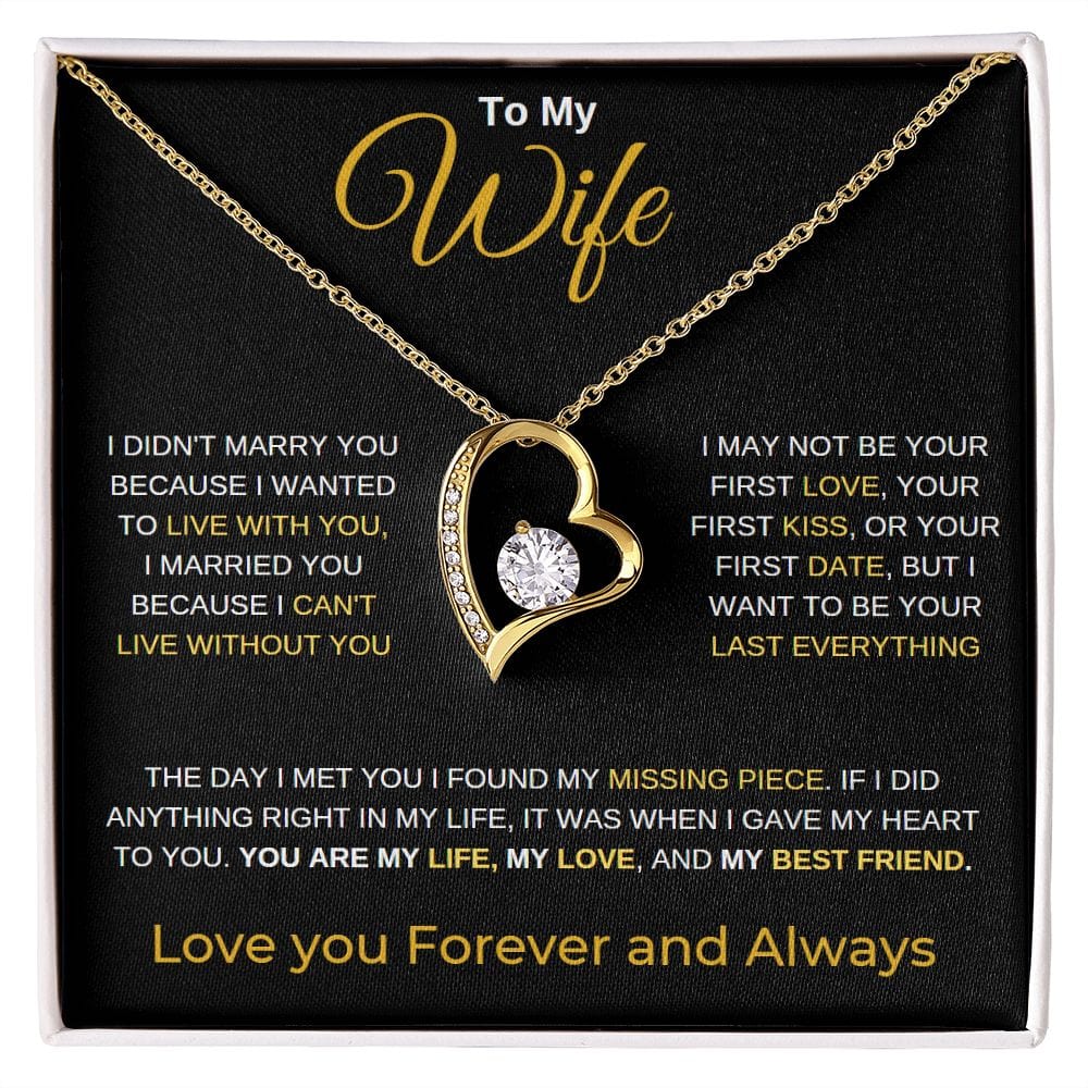 To My Wife - Love You Forever - Forever Love Necklace