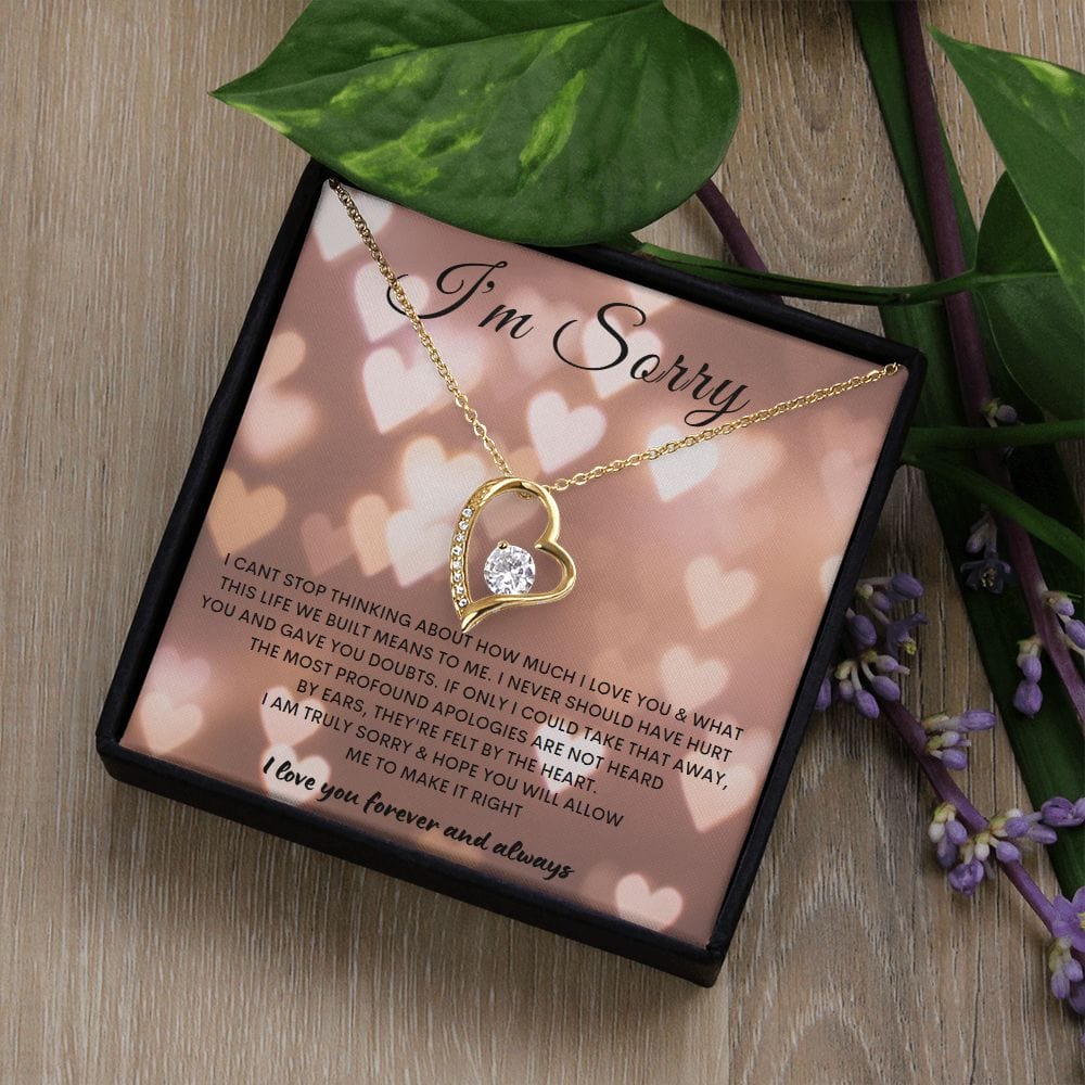 I'm Sorry - Love you Forever Love Necklace