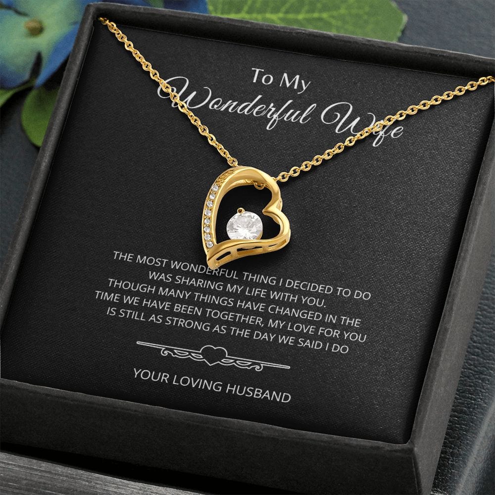 To My Wonderful Wife - Forever Love Necklace