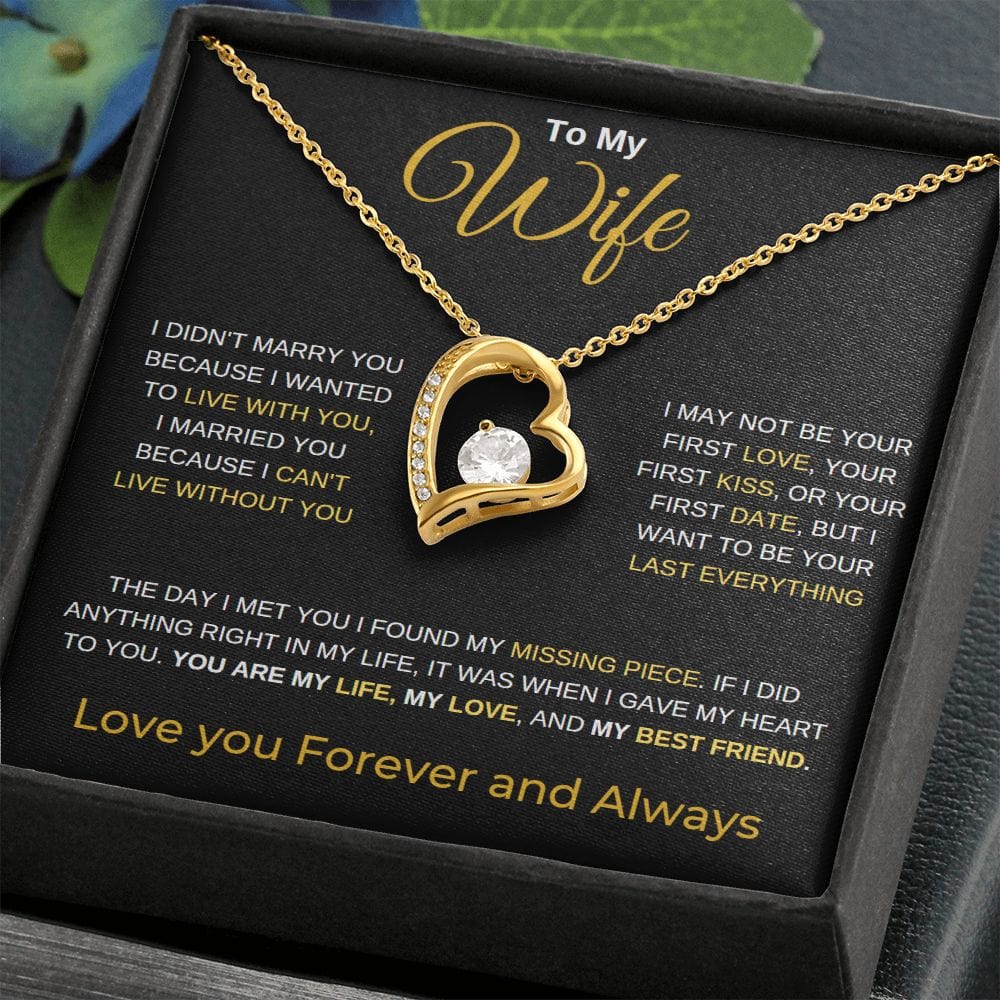 To My Wife - Love You Forever - Forever Love Necklace