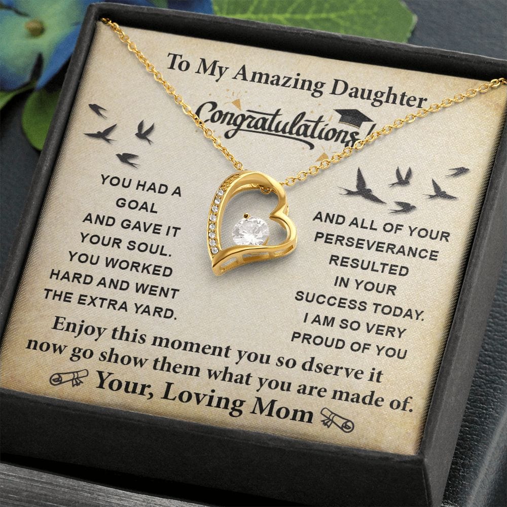 To My Amazing Daughter Graduation Forever Love Necklace