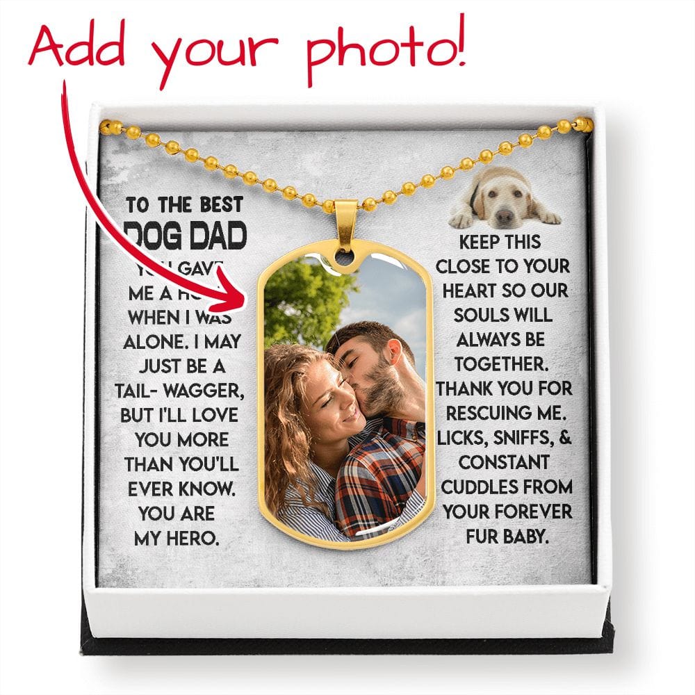 Best Dog Dad Photo Dog Tag