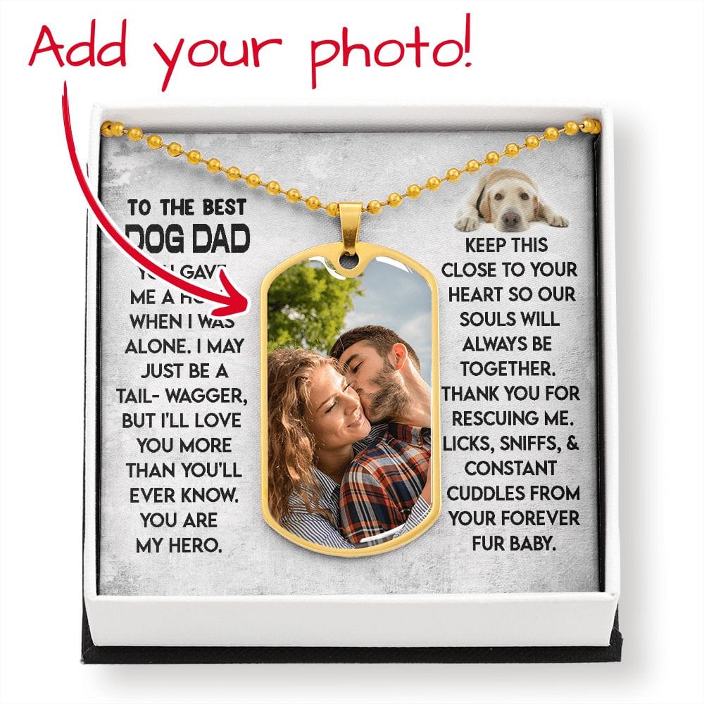 Best Dog Dad Photo Dog Tag