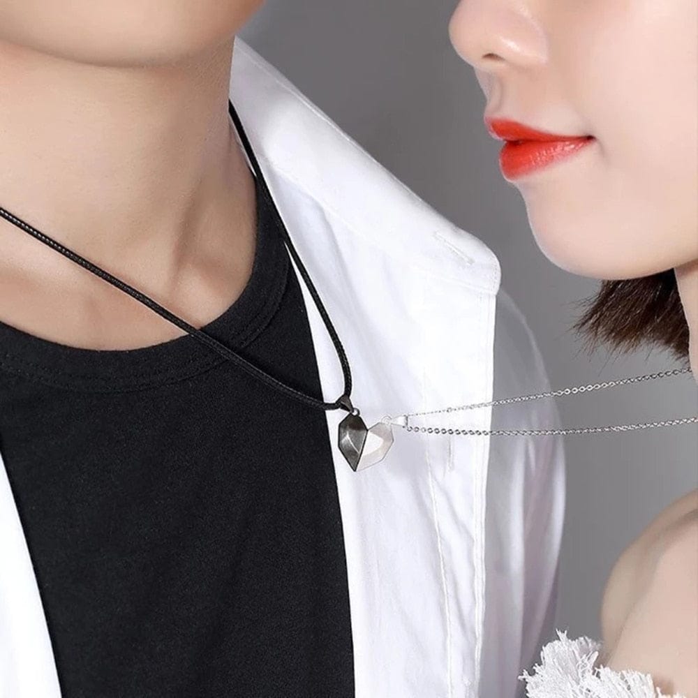 Magnetic Heart-Shaped Necklace | Daughter/Mom, Granddaughter/Grandma, Wife/Husband, Soulmate/Soulmate