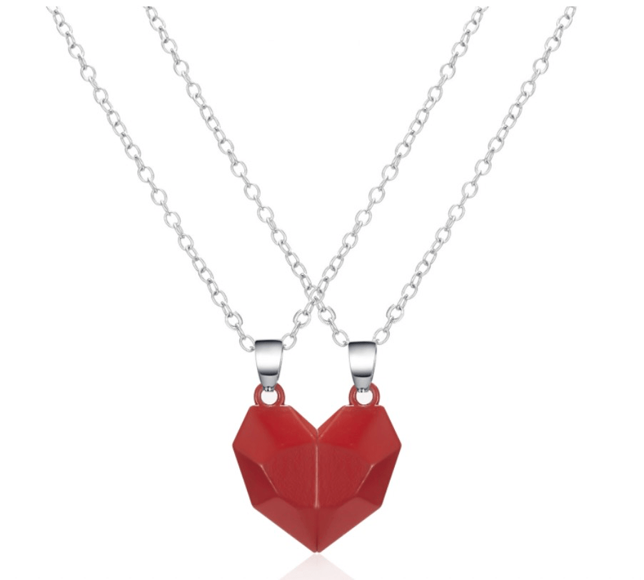 Magnetic Heart-Shaped Necklace | Daughter/Mom, Granddaughter/Grandma, Wife/Husband, Soulmate/Soulmate