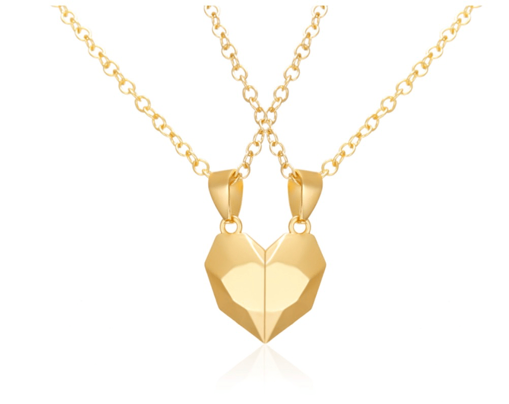 Magnetic Heart-Shaped Necklace | Daughter/Mom, Granddaughter/Grandma, Wife/Husband, Soulmate/Soulmate