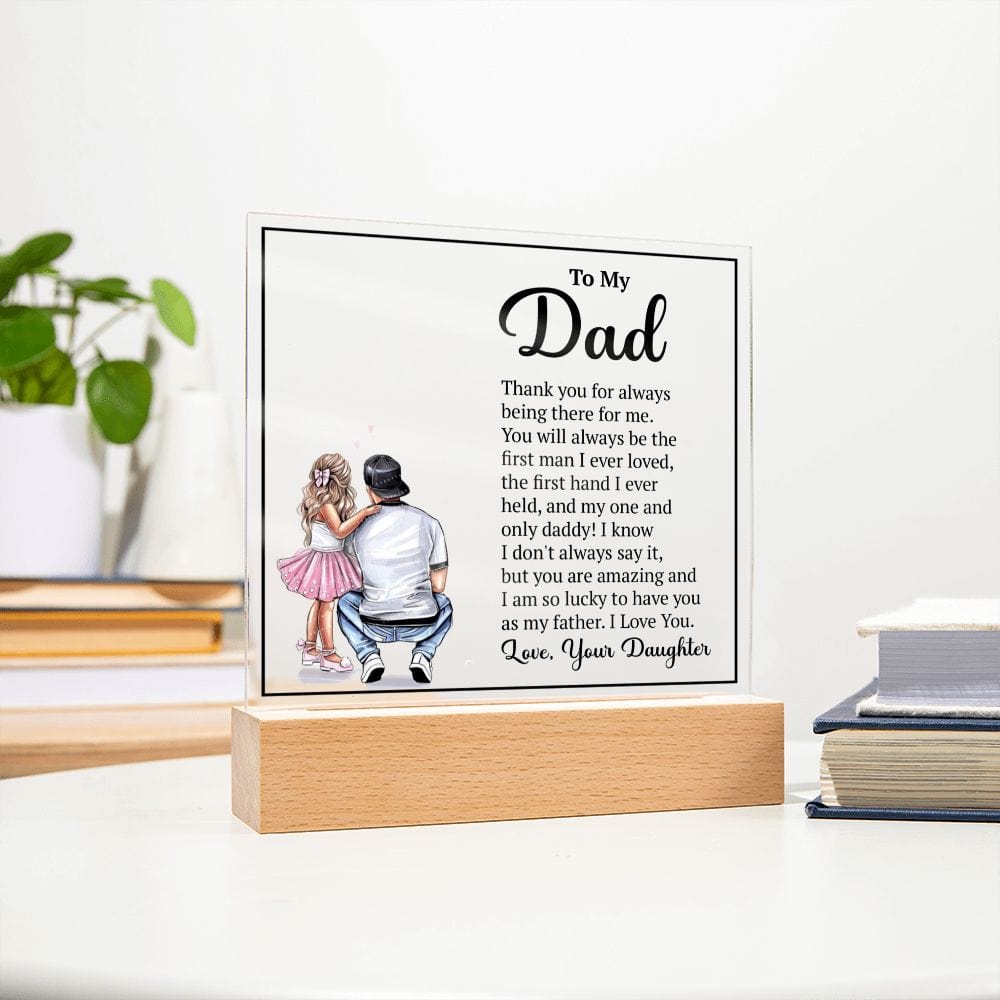 To My Dad From Daughter Acrylic Plaque – jujugifts4all
