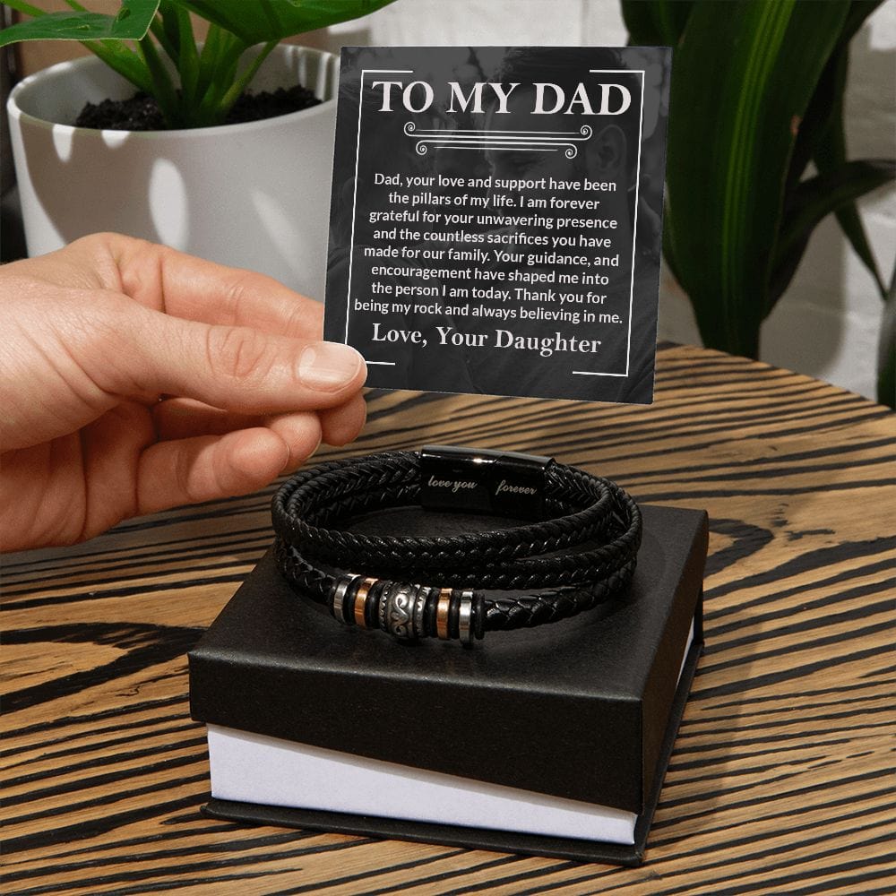To My Dad My Rock | Love You Forever Bracelet