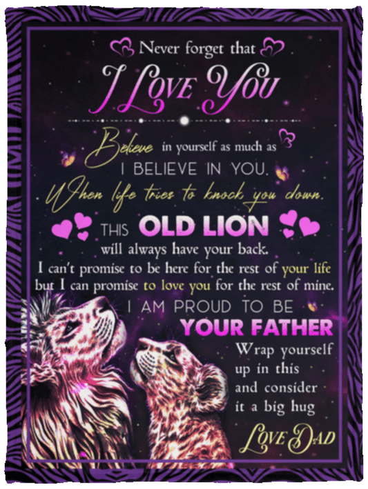 Proud To Be Your Dad Blanket From Dad 30x40