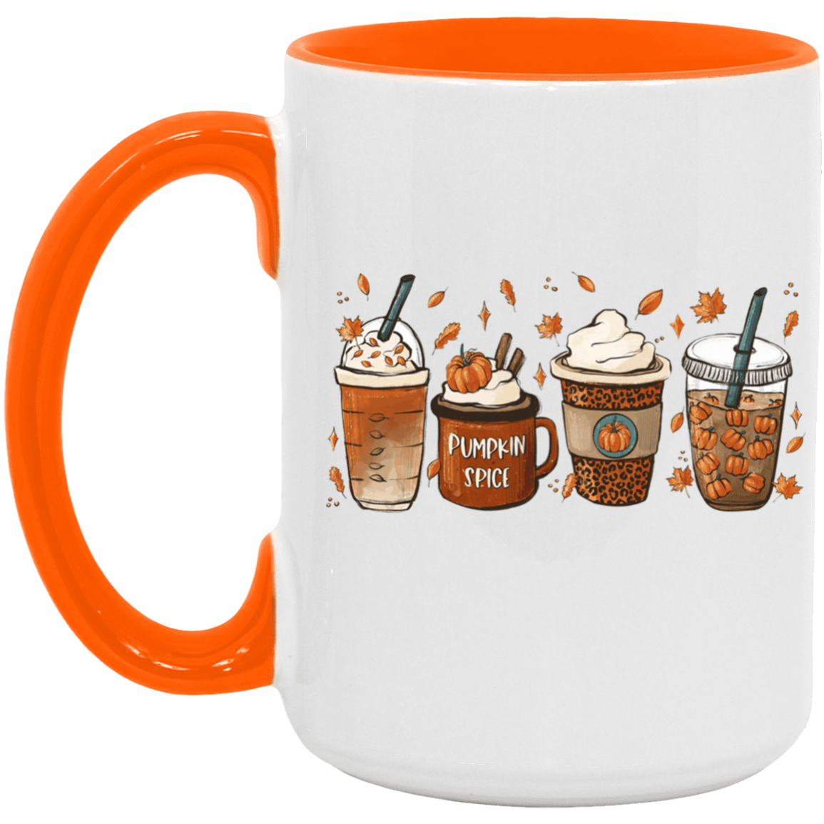 Pumpkin Spice and Latte Coffee Cup