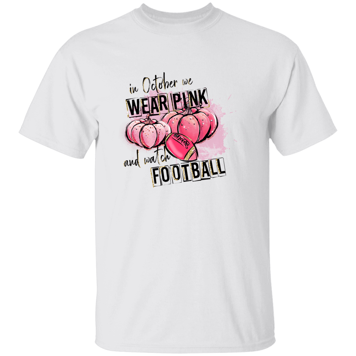 October We Wear Pink/Football T Shirt