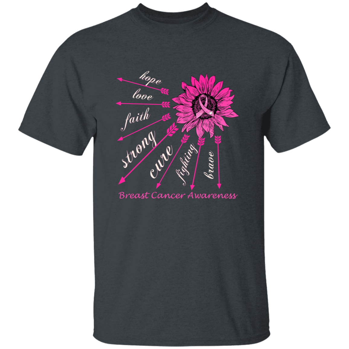 Hope, Love, Faith Breast Cancer Awareness T Shirt