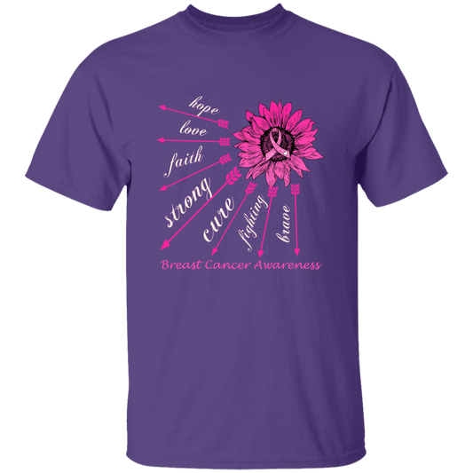 Hope, Love, Faith Breast Cancer Awareness T Shirt