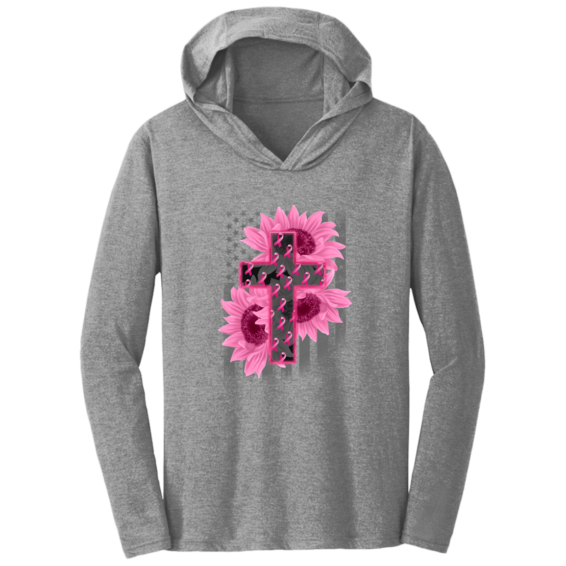 Breast Cancer Awareness Flower Cross Soft Hoodie