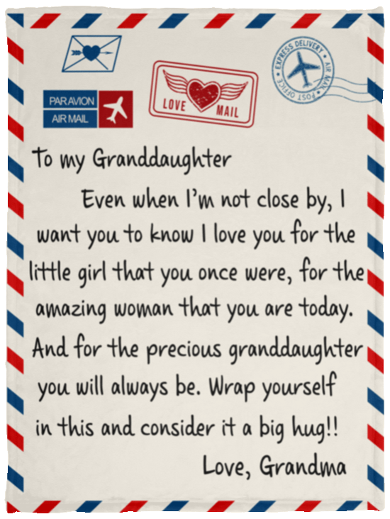 To My Granddaughter from Grandma Cozy Fleece Blanket