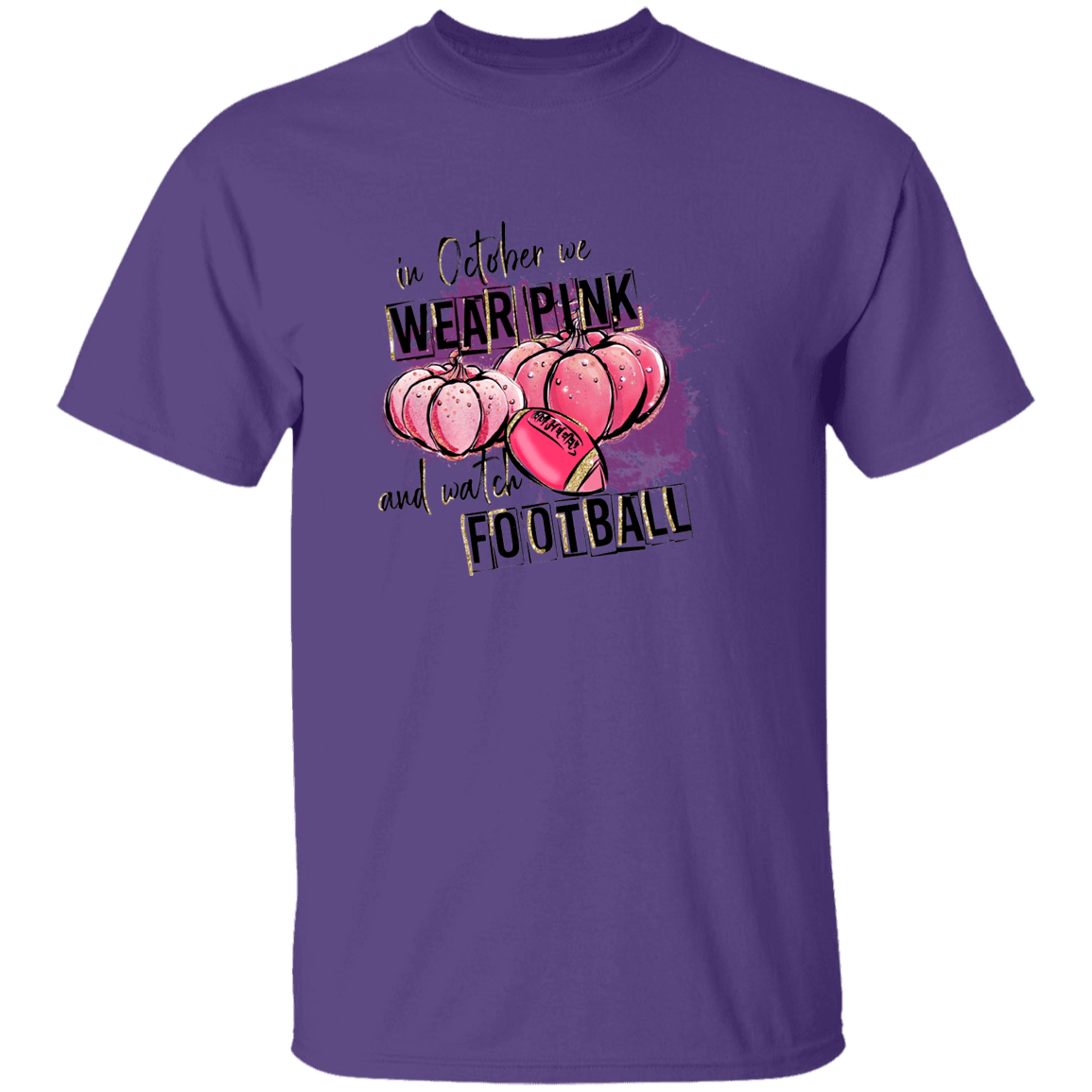 October We Wear Pink/Football T Shirt