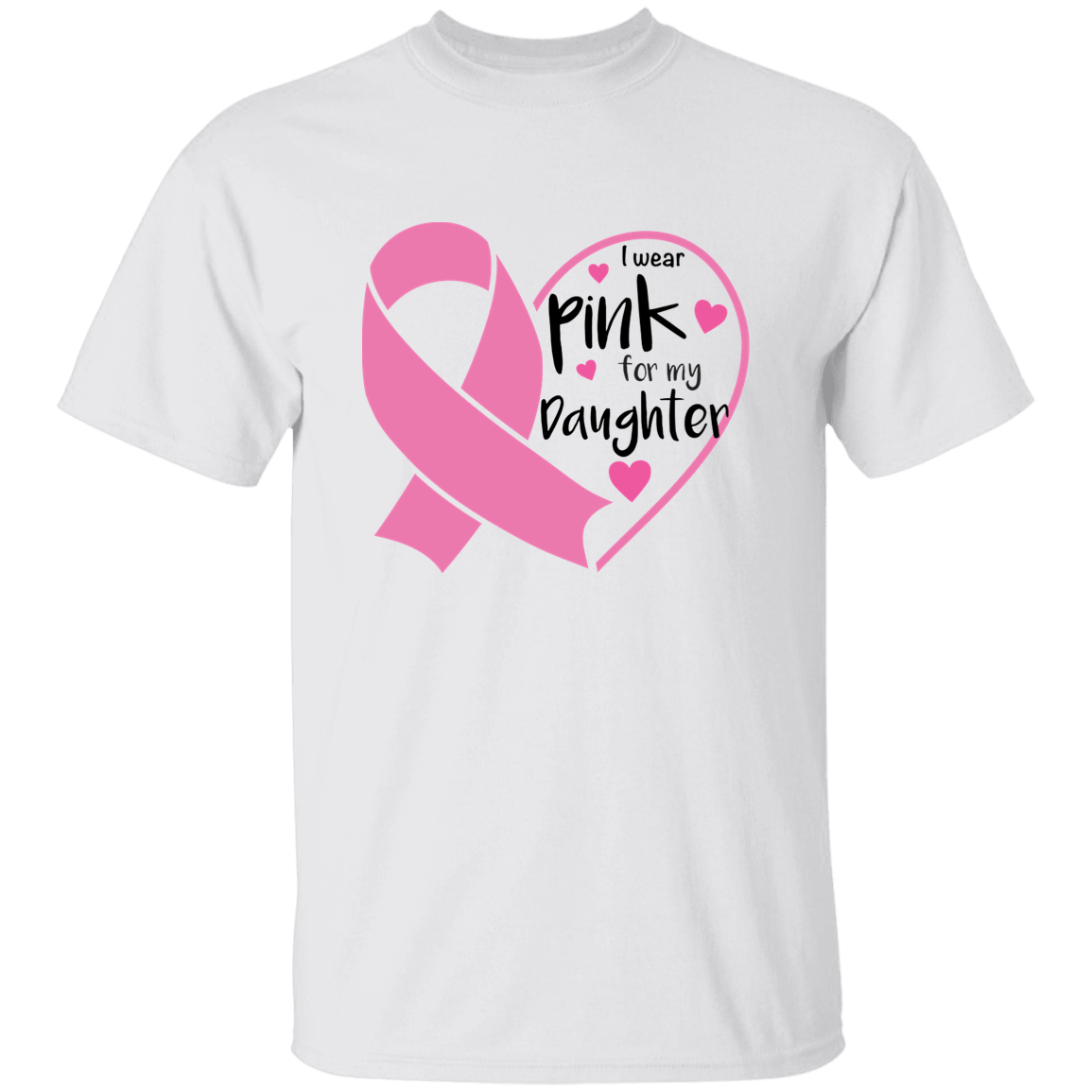 Breast Cancer - I Wear Pink Daughter T Shirt