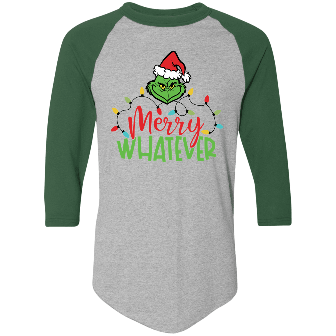 Merry Whatever Two Tone Baseball Shirt