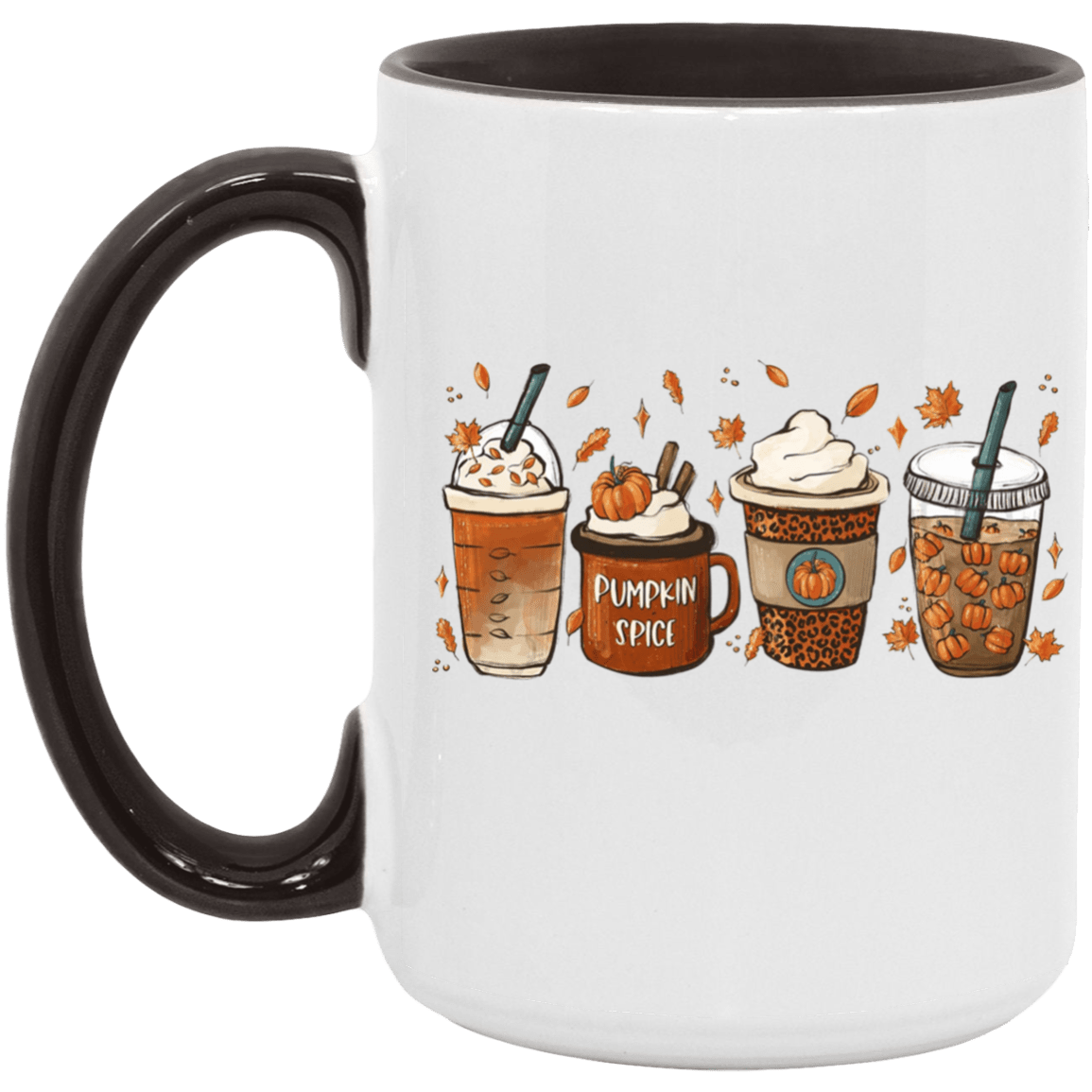 Pumpkin Spice and Latte Coffee Cup