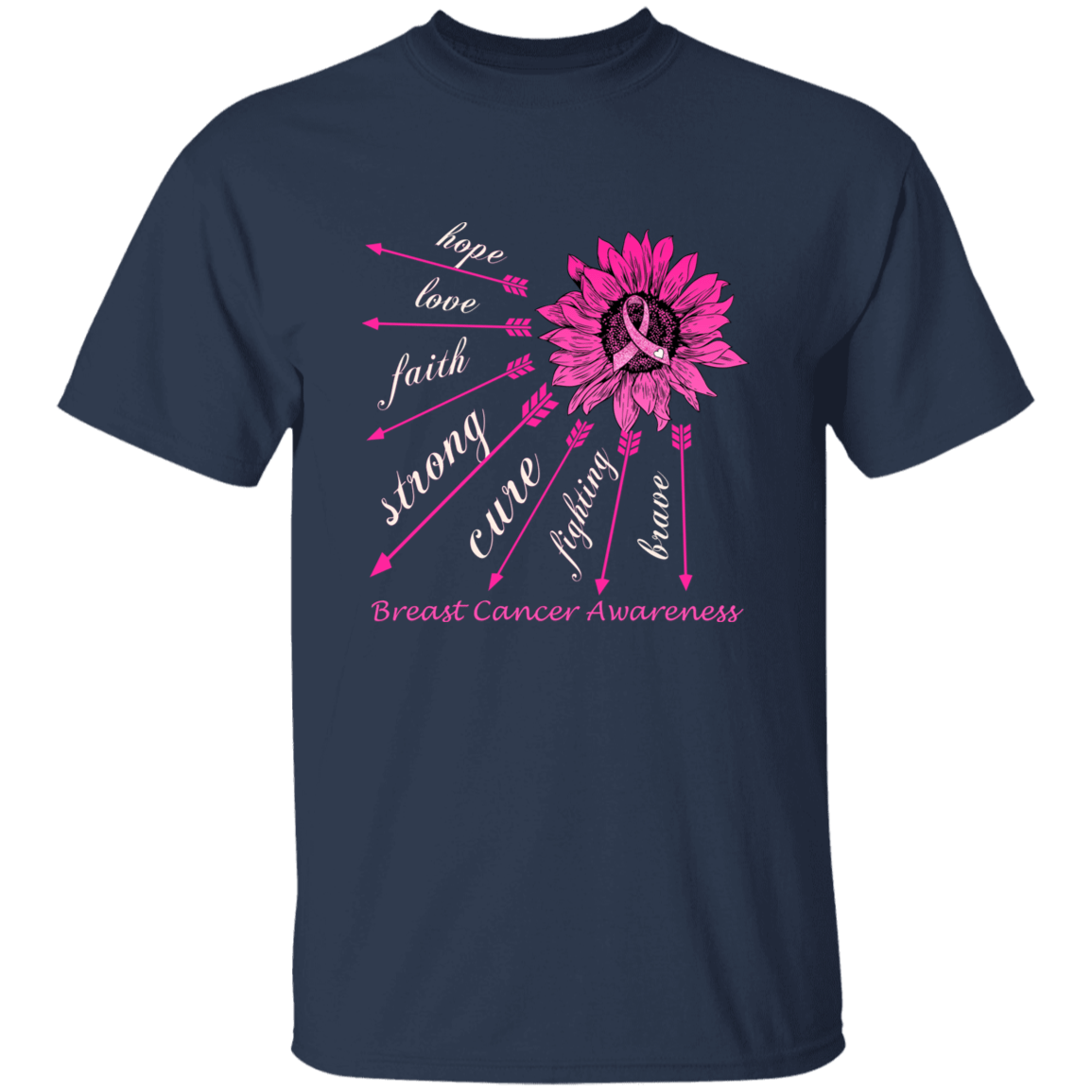 Hope, Love, Faith Breast Cancer Awareness T Shirt