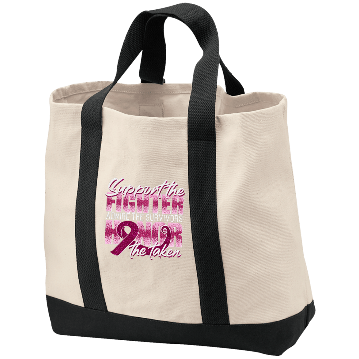 Support Admire Honor Embroidery Canvas Tote
