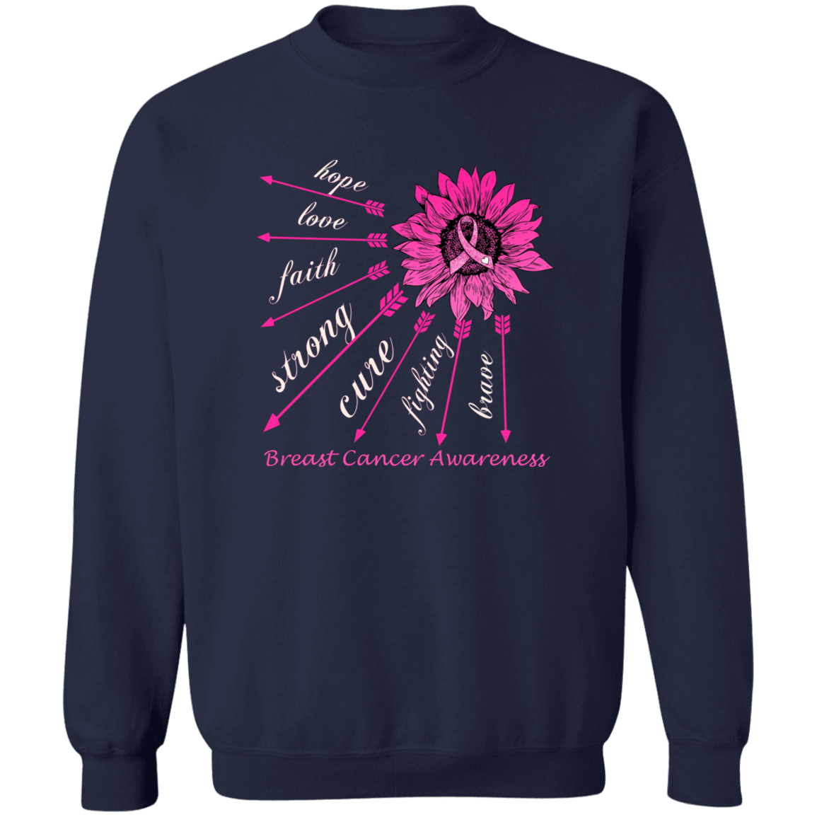 Hope, Love, Faith Breast Cancer Awareness Sweatshirt