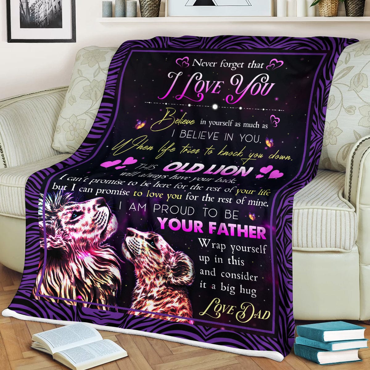 Proud To Be Your Dad Blanket From Dad 30x40